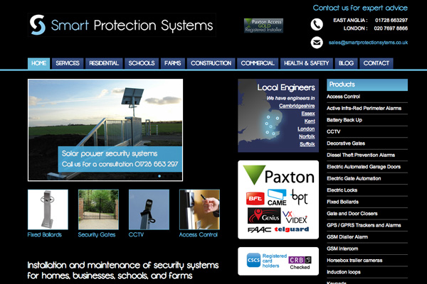 Brochure Website for Security System Installation