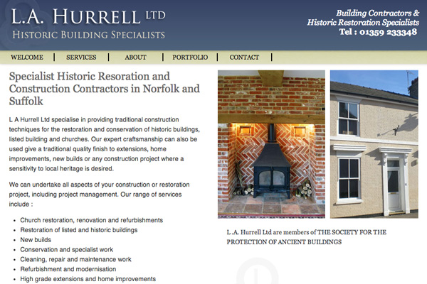 Brochure Website for Building Restoration
